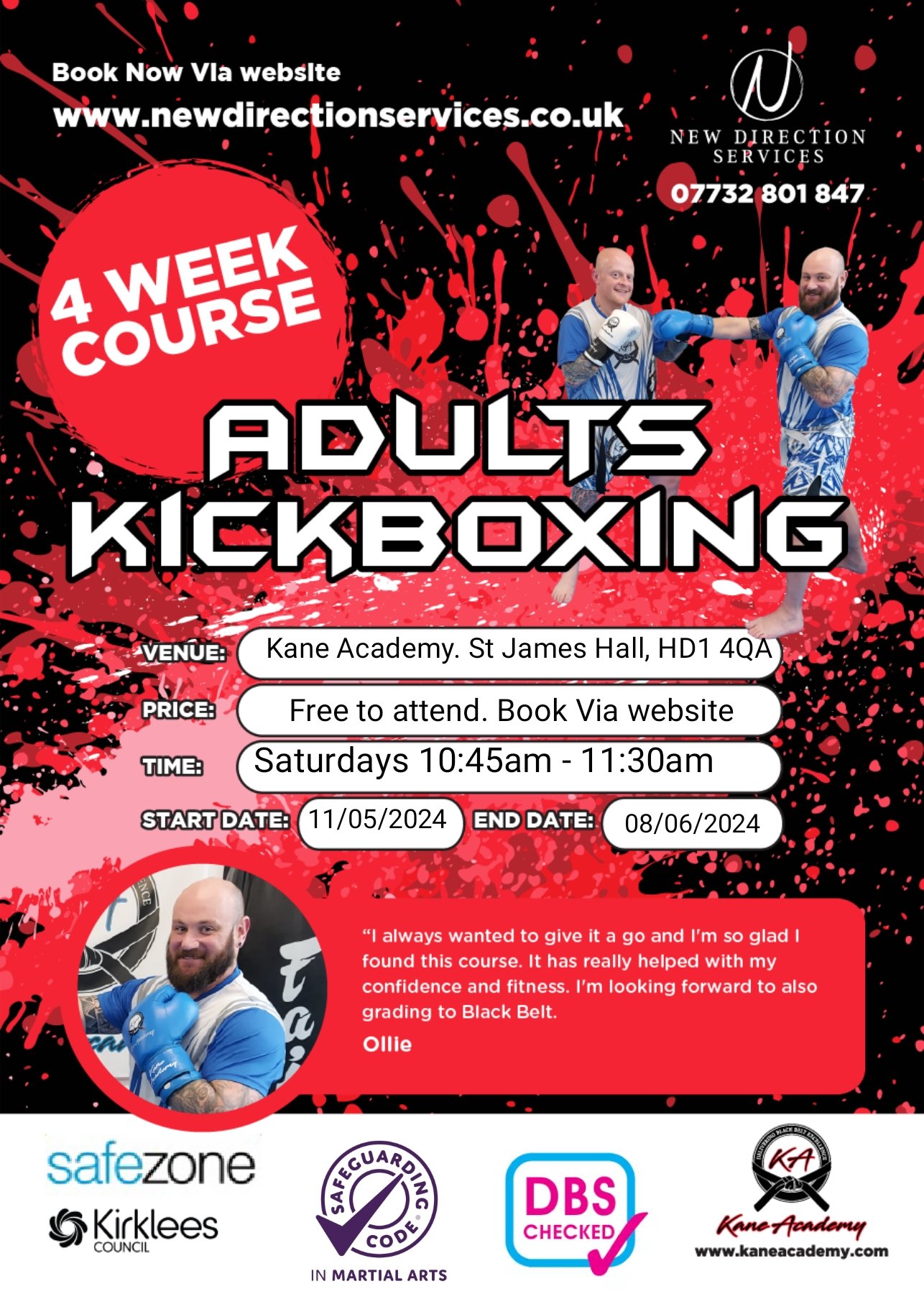 Weekend Adult Kickboxing Course in Huddersfield